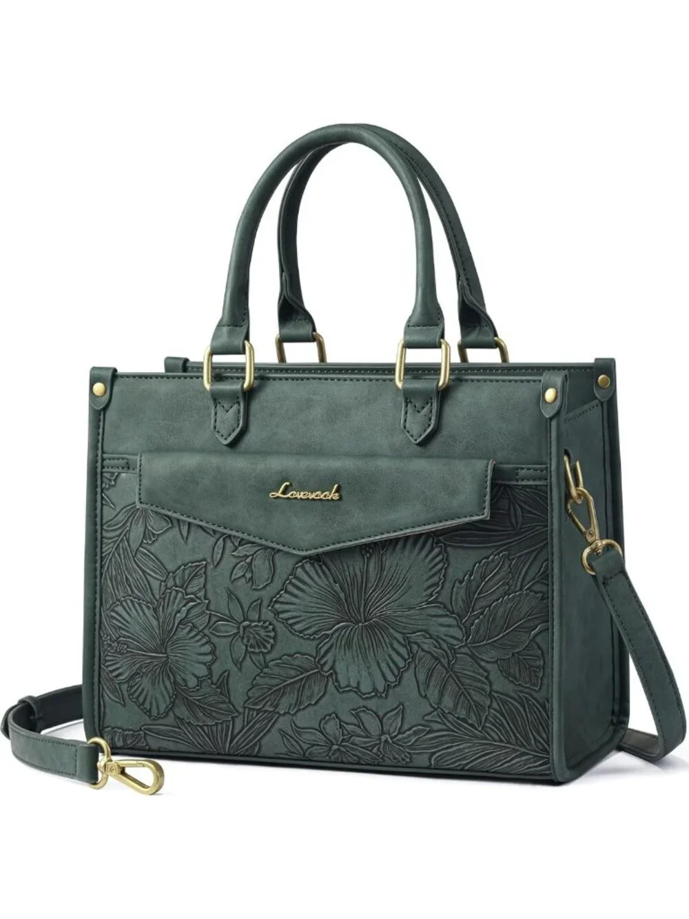 Trendy PU Leather Satchel Tote Purse & Crossbody Shoulder Bag for Women